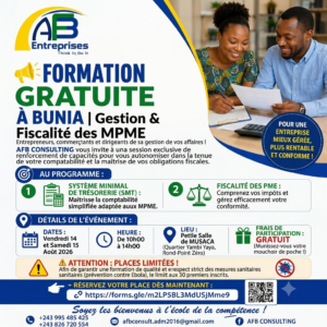 FORMATION GRATUITE EN GESTION COMPTABLE ET FISCALITE DES MPME